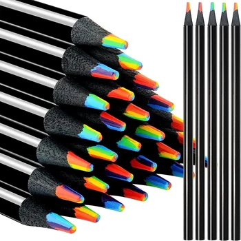 1/3/5 шт Цветные карандаши 7-в-1, многоцветные карандаши, Градиентные радужные карандаши для художественного рисования, раскрашивания эскизов.