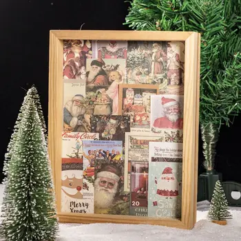 100шт Рождественский блокнот Материал для украшения Рождественская мини-книга DIY дневник Наклейки для вырезок