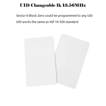 10ШТ RFID IC UID Карта 0 Сектор Перезаписываемый Тег Клонирование Копия Значка ISO14443 13,56 МГц Брелок NFC Smart Chip Change 1K S50 Токен