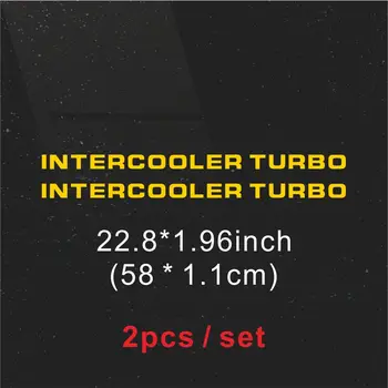 2 Шт Интеркулер Турбо Наклейка Со Светоотражающей Графикой Виниловая Наклейка Для Mitsubishi Pajero Shogun Montero Side MK2 V20 Аксессуары