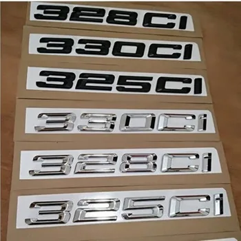 3d ABS Черные Хромированные автомобильные буквы для BMW 325ci 328ci 330ci Надпись логотипа Эмблема Значок Наклейка Аксессуары