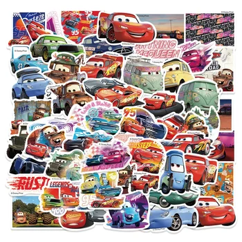 50шт Disney Pixar Cars Наклейки Молния Маккуин для Детских Игрушек Ноутбук Скейтборд Автомобиль Канцелярские Принадлежности Мультфильм Наклейка Подарок
