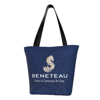 Beneteau Sailboat Парусная яхта, сумки для покупок с продуктами, холщовые сумки для покупок с принтом, сумки через плечо, переносная сумка большой емкости