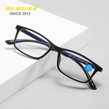 BLMUSA TR90 Анти-Синие Легкие Очки Для Чтения Мужские В Винтажной Классической Оправе Квадратные Очки Для Чтения Пожилых Людей Удобные Leesbril