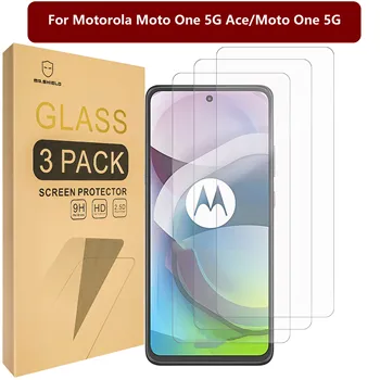 Mr.Shield [3 упаковки] Разработан для Motorola Moto One 5G Ace / Moto One 5G [Закаленное стекло] [Японское стекло твердостью 9H]