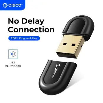ORICO USB Bluetooth-Совместимый Ключ 5.3 Адаптер Музыкальный Аудиоприемник Передатчик Поддержка Windows 7/8/10 для Портативных ПК Динамик