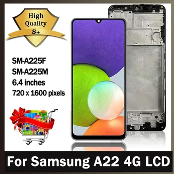 Super AMOLED Для Samsung A22 4G ЖК-дисплей Для Samsung A225F A225F/DS A225 ЖК-дисплей с Сенсорным экраном, Дигитайзер, Запчасти для ремонта A225 LCD