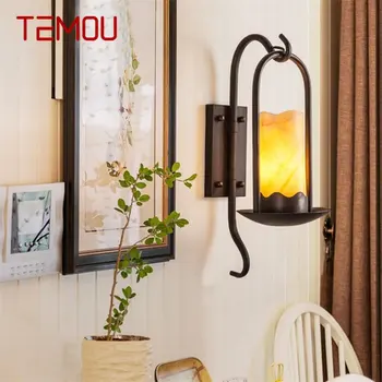 · TEMOU Внутренний настенный светильник, бра, лампы в форме свечи из доломита, классический декоративный светильник для дома