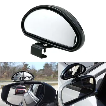 Автомобильное зеркало KMT для слепых зон, регулируемое на 360 градусов зеркало заднего вида, широкоугольная выпуклая линза для вспомогательного зеркала парковки