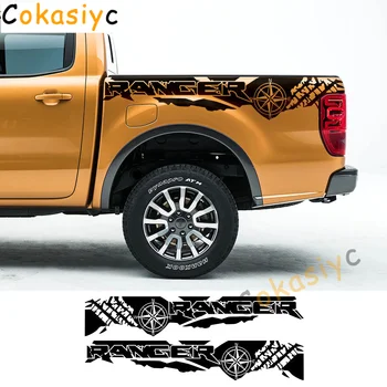Автомобильные наклейки, декор на заднюю часть багажника, наклейки для Ford Ranger Raptor, Графика для печати на грузовых шинах, Виниловые чехлы, аксессуары для авто DIY
