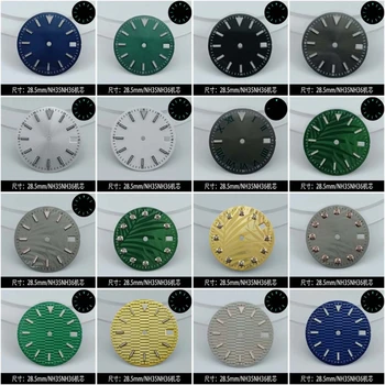 Аксессуары для часов: светящийся циферблат 28,5 мм, циферблат с римскими цифрами, подходит для механизма NH35NH36.