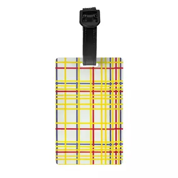 Багажная бирка Piet Mondrian, изготовленная на заказ De Stijl, Багажные бирки с абстрактным искусством, Конфиденциальность, Титульное имя, удостоверение личности