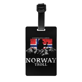 Багажные бирки под флаг Норвегии, изготовленные на заказ Багажные бирки в горах Фьордов, имя для защиты частной жизни, удостоверение личности