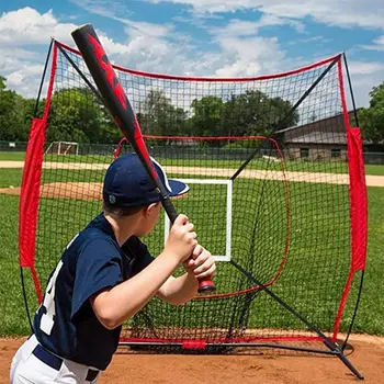 Бейсбольная сетка для защиты от ударов, портативная бейсбольная тренировочная сетка для ударов, тренировочная сетка для ватина, аксессуары для бейсбола