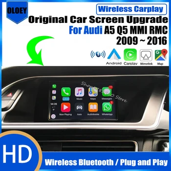 Беспроводной адаптер Apple CarPlay Android Auto interface Камера заднего вида 2 для Audi A5 Q5 MMI RMC 2009 ~ 2016