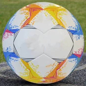 Высококачественный футбольный мяч для взрослых профессионального размера 5 из искусственной кожи, клейкий футбольный мяч, бесшовный футбольный инвентарь для спорта на открытом воздухе