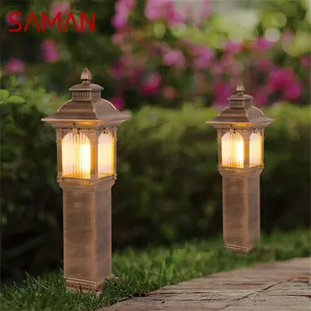 Газонная лампа SAMAN, уличная светодиодная водонепроницаемая Современная садовая лампа для патио, для дома, для крыльца, для виллы, для почты