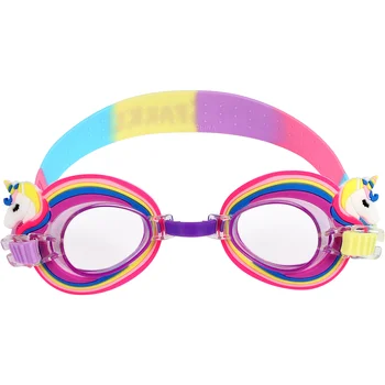 Детские очки для плавания без запотевания, детские очки для плавания с мультяшным единорогом для малышей