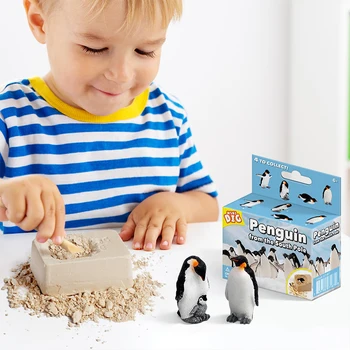 Детский Творческий Новый DIY Копающий Пингвин Пиратские Сокровища Драгоценные Камни Детские Развивающие Исследовательские Игрушки Для Копания