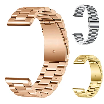 Для Huawei Watch 2 Серебряный Браслет Из Нержавеющей Стали Montre 20 мм Для Samsung Galaxy 42 мм Для Amazfit Gtr Регулируемый Ремешок Correa