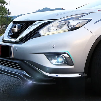 Для Nissan Murano 2015 2016 2017 2018 аксессуары для стайлинга автомобилей ABS Хромированная отделка передней противотуманной фары автомобиля