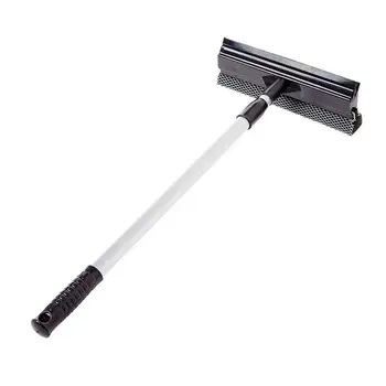 Домашний инструмент для чистки стекла Двусторонняя телескопическая штанга Для мытья окон Ракель-стеклоочиститель С длинной ручкой Губка-очиститель Щетка-скруббер