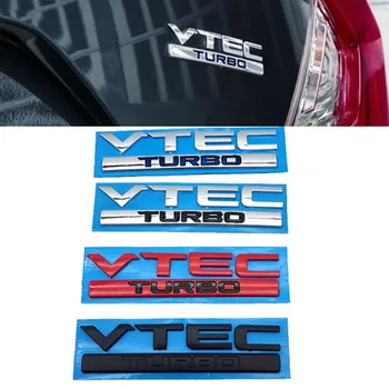 Задний багажник Vtec Turbo Буквенная эмблема, Значок для укладки хвоста, Наклейка Dacal для Civic CR-V CRV
