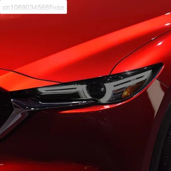 Защитная пленка для автомобильных фар, Прозрачная черная наклейка из ТПУ для Mazda CX5 KE KF 2012-настоящее время 2018 2019 2020 Аксессуары