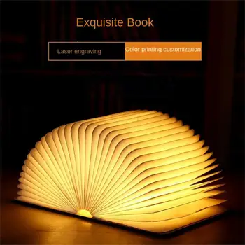 Импортная крафт-бумага в качестве нового типа абажура, складной светильник-книжка, светильники для внутреннего освещения, настольная лампа, удобная в переноске светодиодная лампа