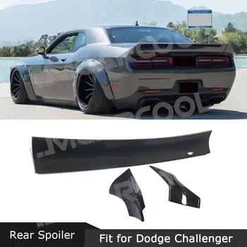 Карбоновый Материал Задний спойлер FRP Неокрашенный Черный Авто Украшение Автомобиля Подходит для Dodge Challenger LB Style 2015 +