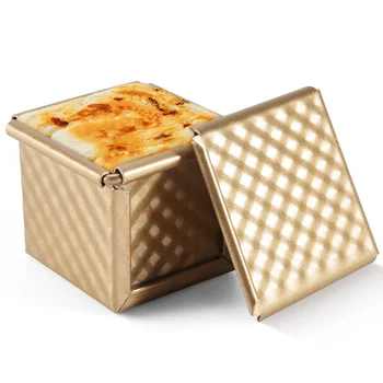 Квадратная форма для выпечки хлеба с крышкой, форма для тостов, форма для выпечки хлеба Pullman, форма для выпечки хлеба с крышкой, антипригарный мини-кубик для тостов с водой