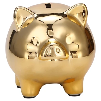 Керамическая Золотая Свинья-Копилка Милая Монета-Копилка Креативная Мебель Для Дома Lucky Pig Decoration