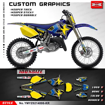 Комплект наклеек KUNGFU GRAPHICS MX для Yamaha YZ125 250 2002 2003 2004 2005 2006 2007 2008 2009 2010 2011 2012 YMYZ0214006-KR