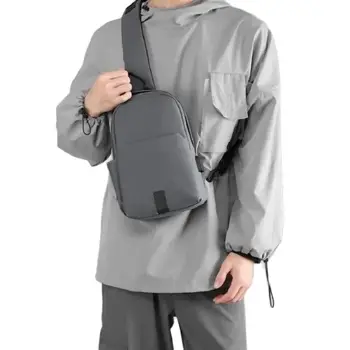 Корейская повседневная мужская нагрудная сумка на одно плечо, спортивная уличная маленькая сумка через плечо, мужская сумка-слинг из ткани Оксфорд, мужская сумка-слинг