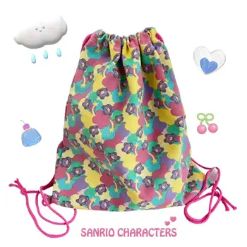 Корейский 2023 Новый Милый Медвежонок Контрастный женский рюкзак на шнурке Большой емкости Модный Студенческий школьный ранец