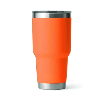 Кофейная кружка-стакан из нержавеющей стали на 30 унций, с магнитной крышкой, автомобиль для бутылочек, стаканчики для воды, термокружка Termos, оранжевый