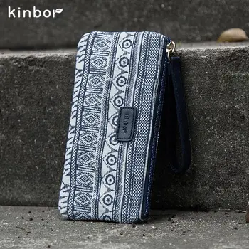 Креативная сумка для карандашей KINBOR в богемном стиле, студенческий пенал большой емкости, 1ШТ
