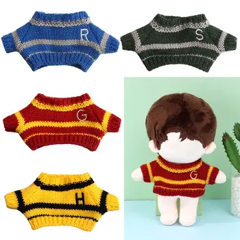 Кукольный свитер для плюшевых кукол 20 см, аксессуары для кукольной одежды, Вязаная одежда, детские игрушки, подарки, принадлежности для кукол