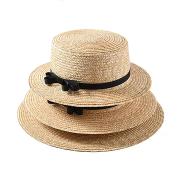 Лучшая Мужская летняя солнцезащитная шляпа с плоским верхом, шляпы из пшеничной соломы, высококачественная женская солнцезащитная шляпа для пляжного отдыха