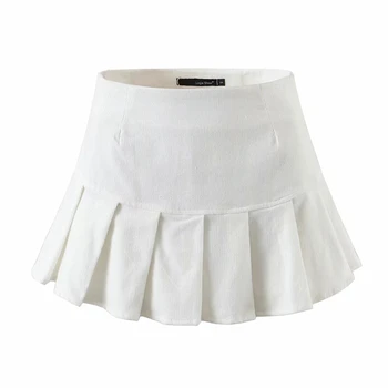 Мини-теннисная юбка с высокой талией, Женская Спортивная Плиссированная юбка, Дышащая Удобная юбка для бега и фитнеса