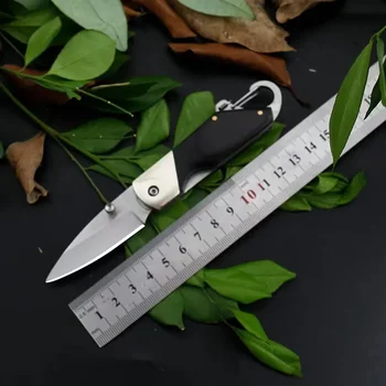 Многофункциональный Складной Фруктовый нож из нержавеющей стали для кемпинга на открытом воздухе, мини-удобный для переноски Нож с деревянной ручкой