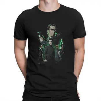 Мужская Классическая футболка The Matrix Хлопчатобумажная Одежда Crazy С Круглым вырезом И Коротким Рукавом, Футболки С Графическим Рисунком