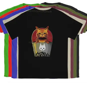 Мужская футболка Cat in Bucket, летние топы, мужские футболки, футболки из чистого хлопка, мужские винтажные футболки высшего качества, большая распродажа