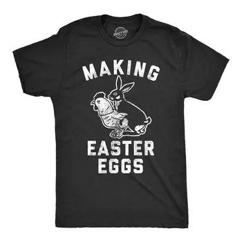 Мужская футболка для изготовления Пасхальных яиц, Забавный Кролик, Секс-оскорбительная Новинка, Футболка с надписью
