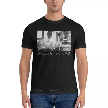 мужская хлопковая футболка Dilla x Nujabes, классическая футболка, летний топ, футболки для мужчин, летние топы, одежда из аниме, мужская черная футболка
