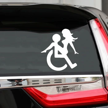 Наклейка на бампер автомобиля для инвалидов в инвалидной коляске, виниловая наклейка, автомобильные аксессуары для грузовиков, мотоциклетный шлем, наклейки на багажник, кемпер