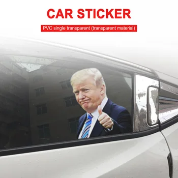 Наклейка с изображением человека на автомобиле 2020 Президентские Выборы Трампа На пассажирском боковом стекле Слева