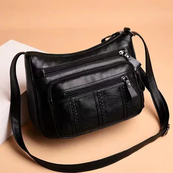 Новая летняя женская сумка среднего возраста, сумка для матери, модная простая сумка через плечо из искусственной кожи, Маленькая сумка-мессенджер