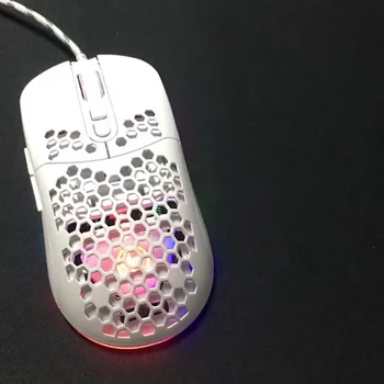Новая модная легкая игровая мышь с полым отверстием, подсветка Rgb, макропрограммирование, позволяющее отключать свет, проводная мышь