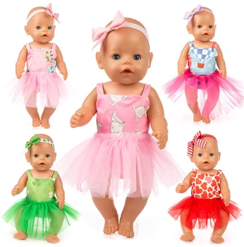 Новое платье, комплект кукольной одежды, 17 дюймов 43 см, кукольная одежда, костюм для новорожденного, подарок на день рождения ребенка, фестиваль
